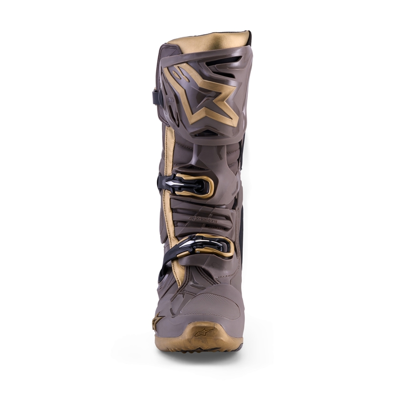 Alpinestars TECH 10 Limited Edition AIR GOLD Motorradstiefel Braun Gold