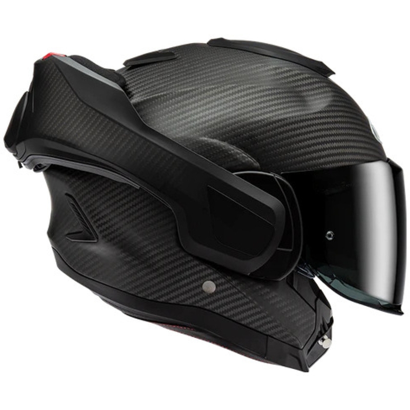Klappbarer Motorradhelm HJC F100 CARBON matt schwarz