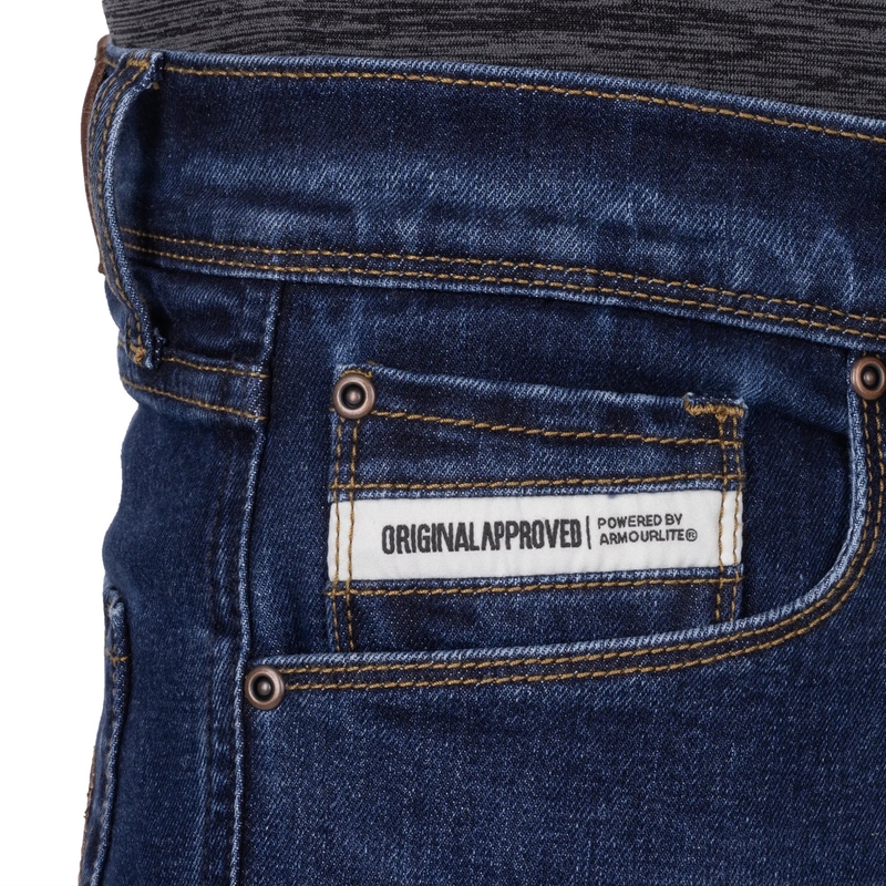 Džíny na motorku Oxford Original Approved Tailor AA modré indigo