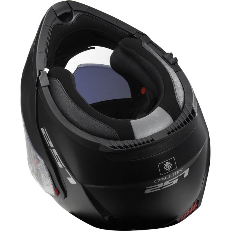 Klappbarer Motorradhelm LS2 FF324 Metro schwarz matt