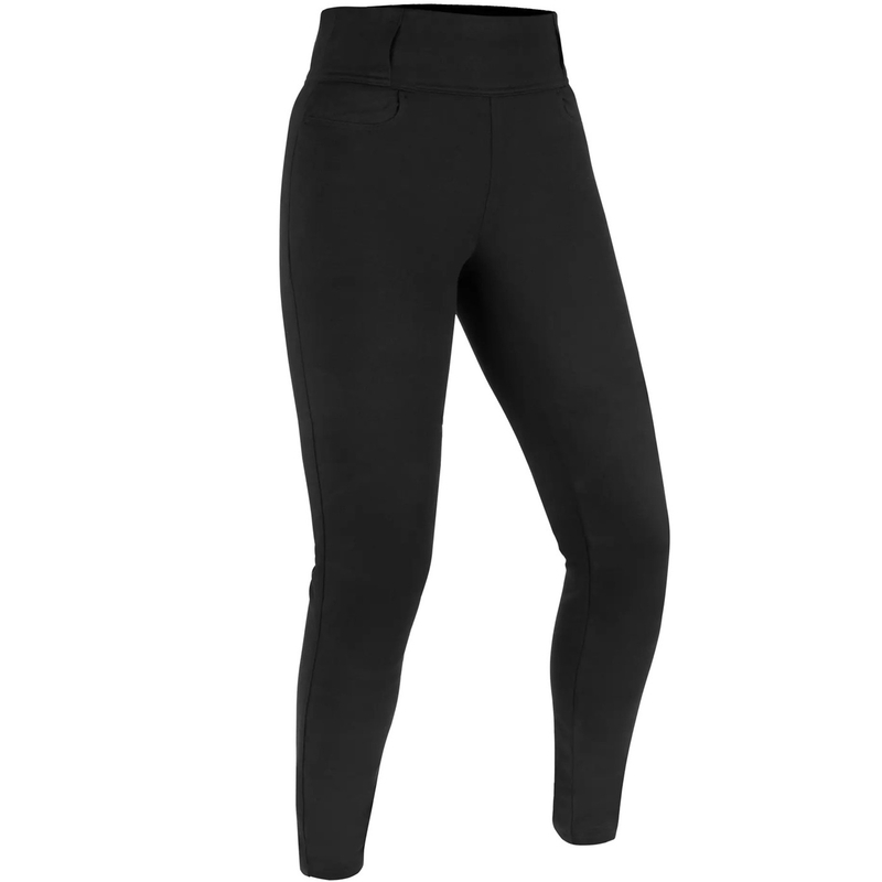 Schwarze, kurze Motorradleggings für Damen, Oxford Super Leggins 3.0