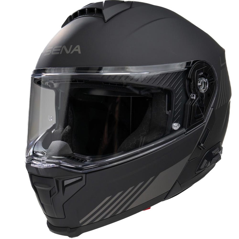 Klappbarer Motorradhelm mit Headset SENA Specter, mattschwarz