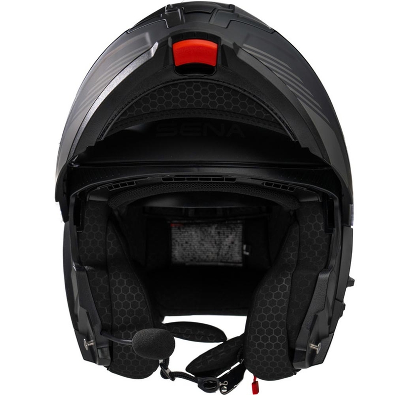 Klappbarer Motorradhelm mit Headset SENA Specter, mattschwarz