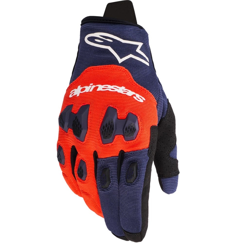 Alpinestars PRO-DURA blau-orange-weiße Motocross-Handschuhe