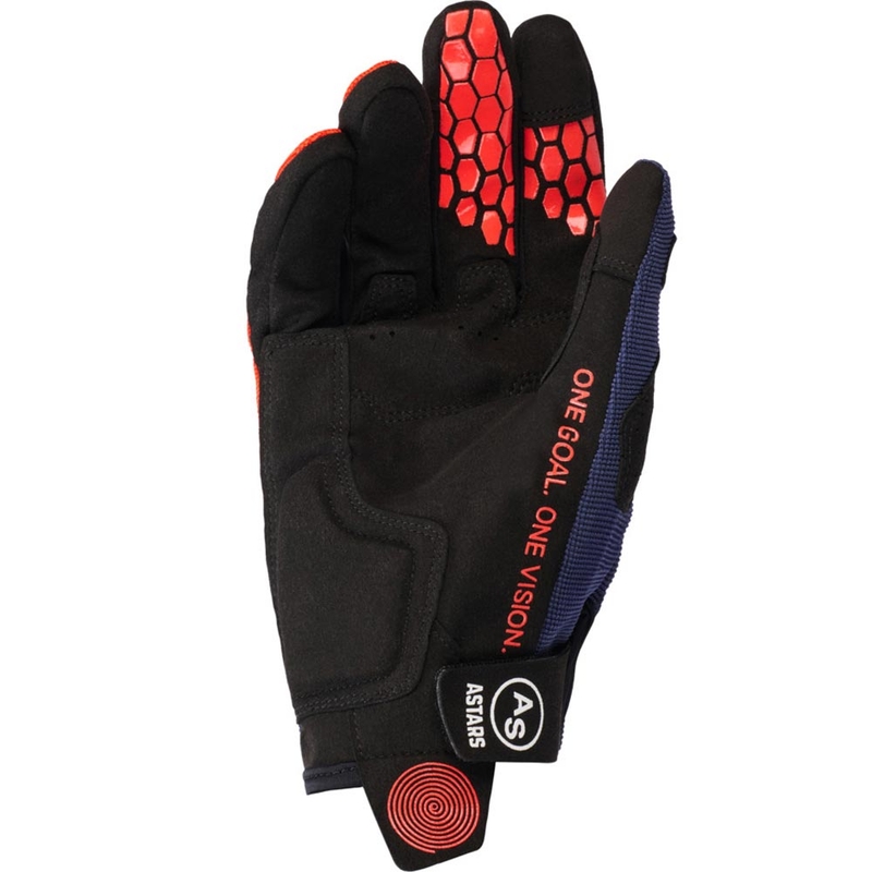 Alpinestars PRO-DURA blau-orange-weiße Motocross-Handschuhe