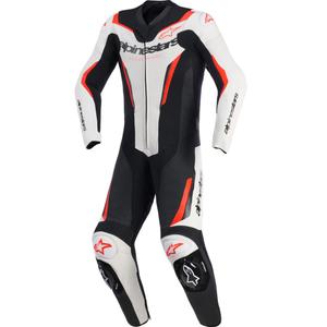 Alpinestars GP FORCE V2 Einteiler-Motorradanzug weiß-schwarz-fluoreszierend rot