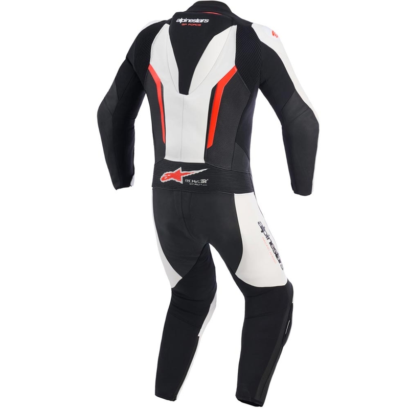 Alpinestars GP FORCE V2 Einteiler-Motorradanzug weiß-schwarz-fluoreszierend rot