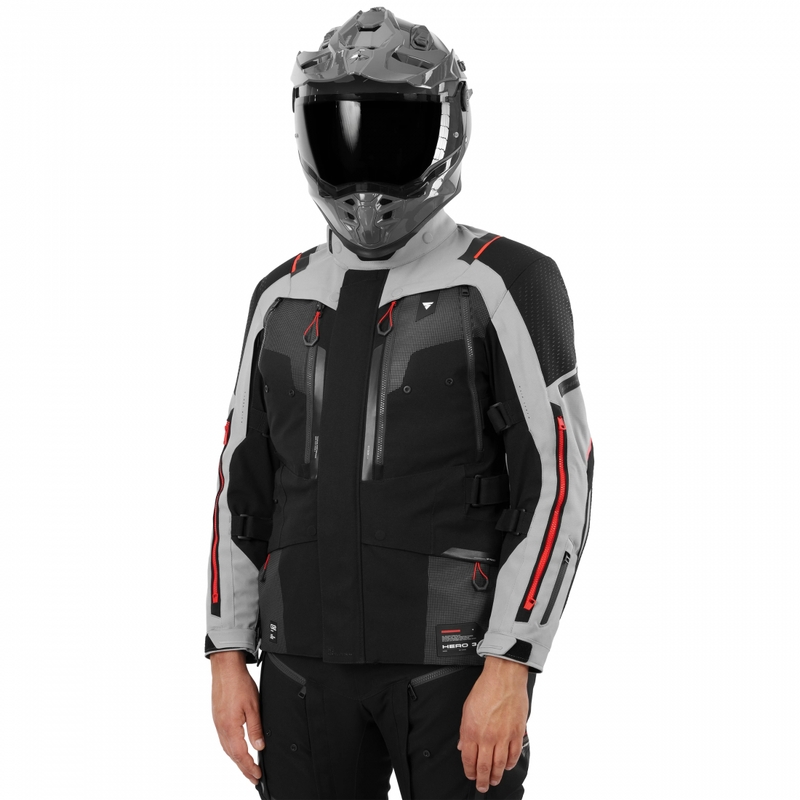Shima Hero 3.0 Motorradjacke grau-rot