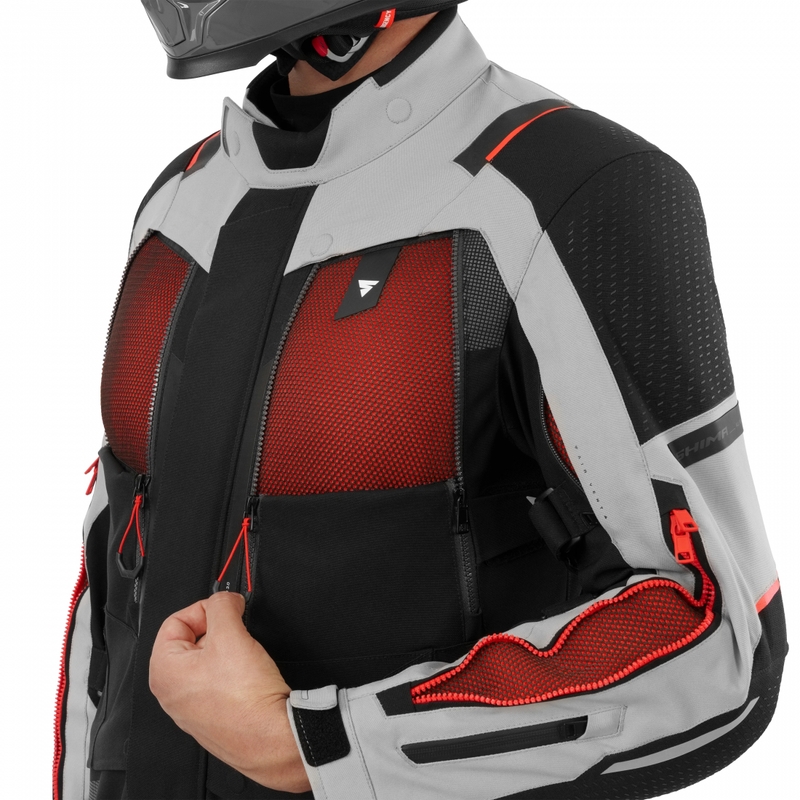 Shima Hero 3.0 Motorradjacke grau-rot