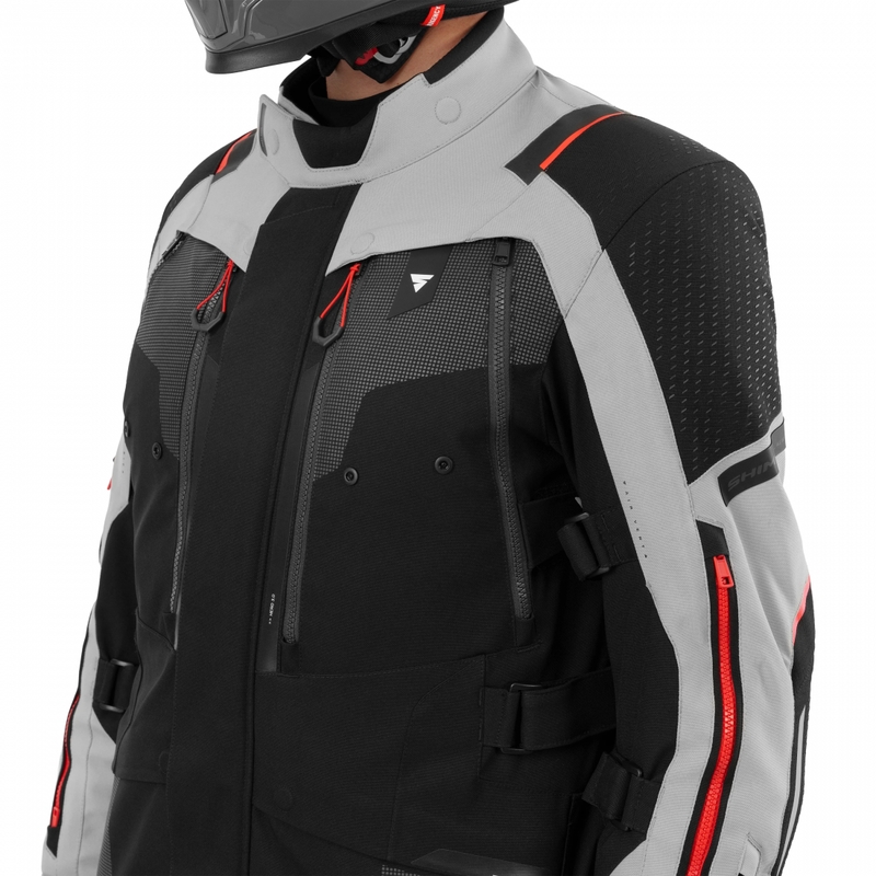 Shima Hero 3.0 Motorradjacke grau-rot
