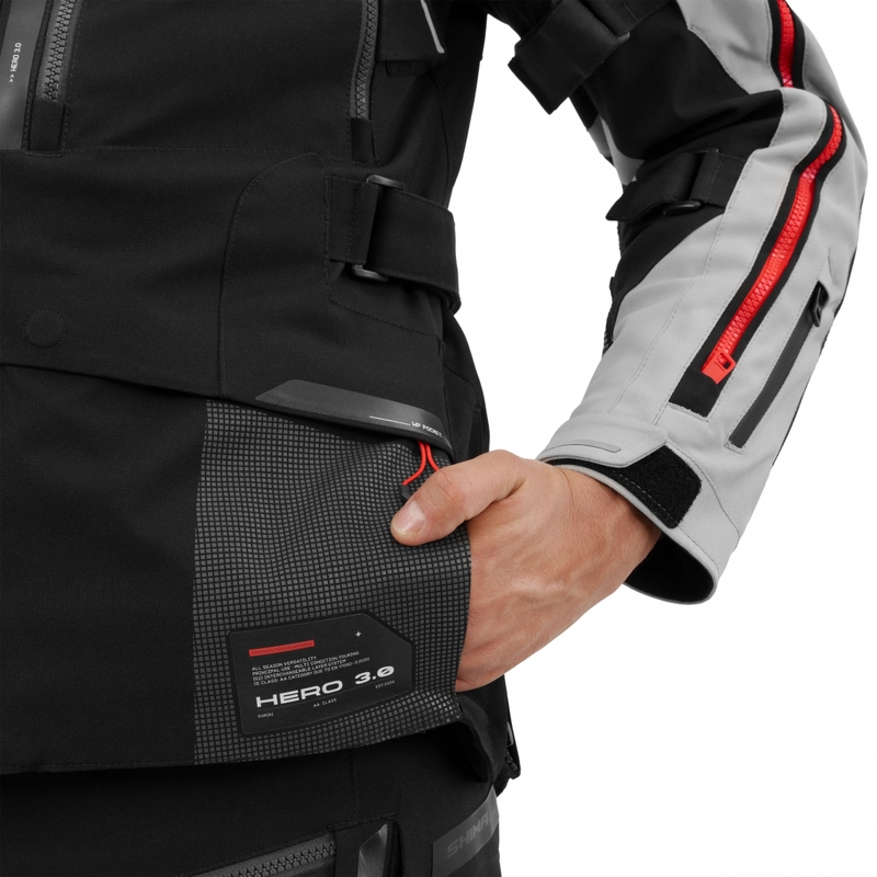 Shima Hero 3.0 Motorradjacke grau-rot
