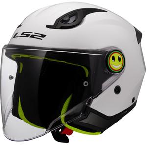 Kinder-Motorradhelm mit offenem Visier LS2 OF622 Funny II, Weiß