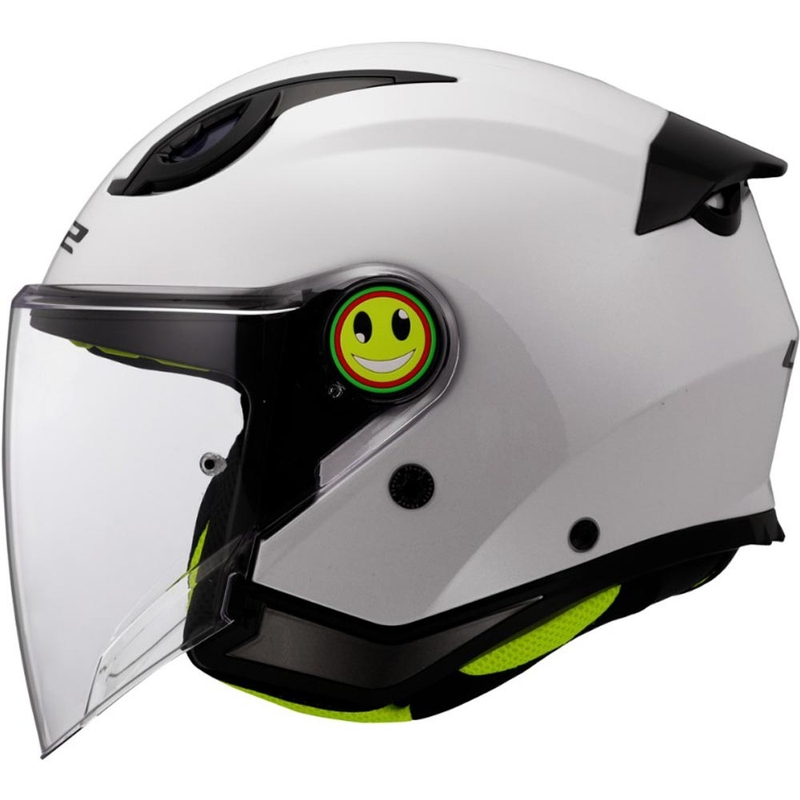 Kinder-Motorradhelm mit offenem Visier LS2 OF622 Funny II, Weiß