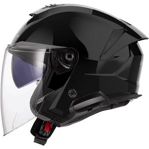 Offener Motorradhelm LS2 OF618 Verso II, Uni glänzend schwarz