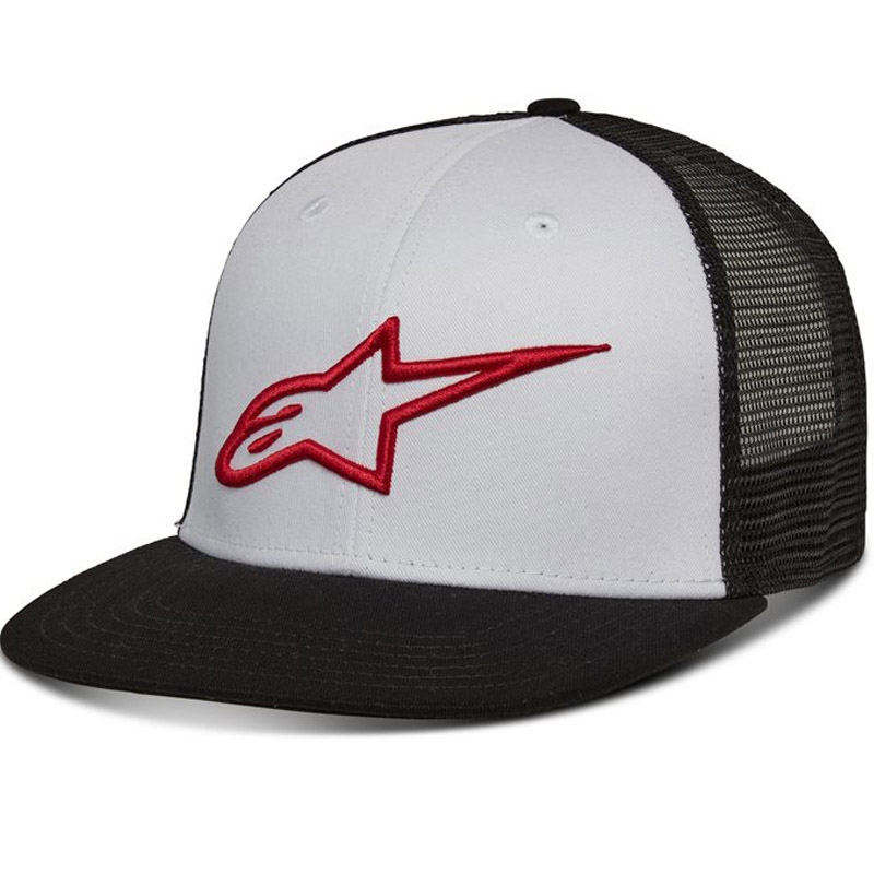 Alpinestars Corp Trucker Kappe weiß-schwarz-rot