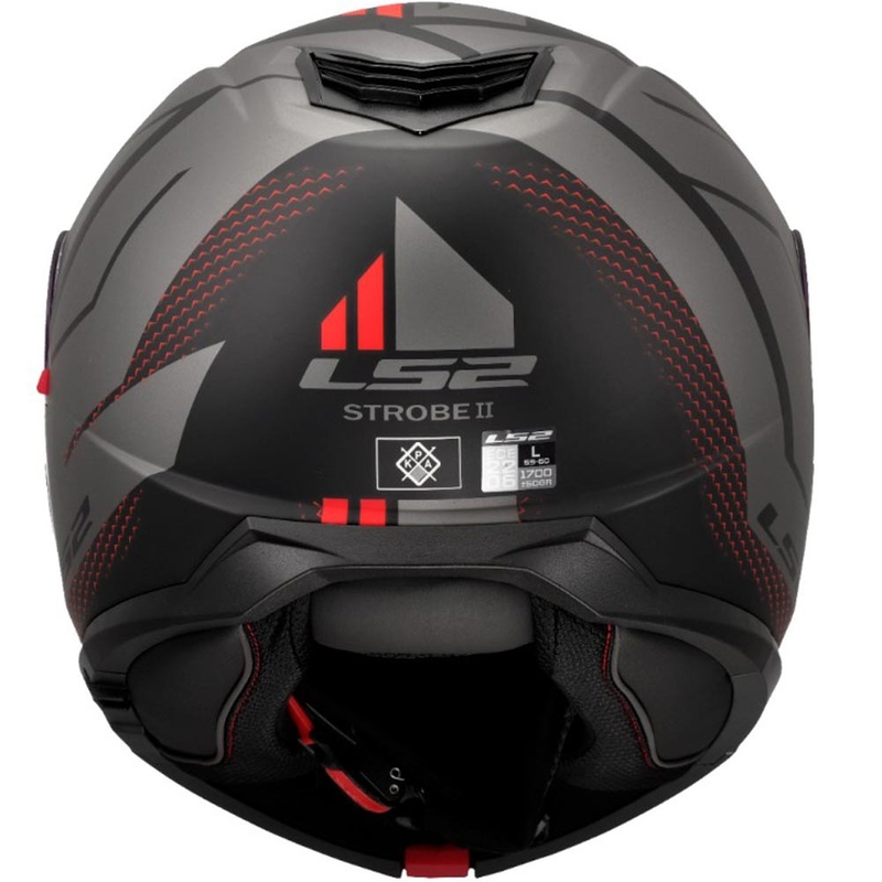 Klappbarer Motorradhelm LS2 FF908 Strobe II Code schwarz-grau