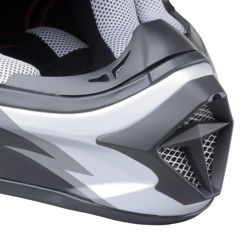 Cassida Cross Pro Motocross-Helm - schwarz matt/grau Ausverkauf
