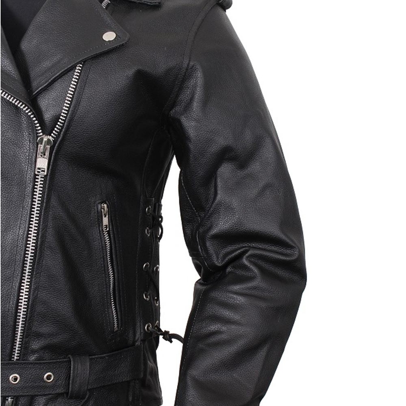 Damen Leder-Bogen RSA Chopper schwarz