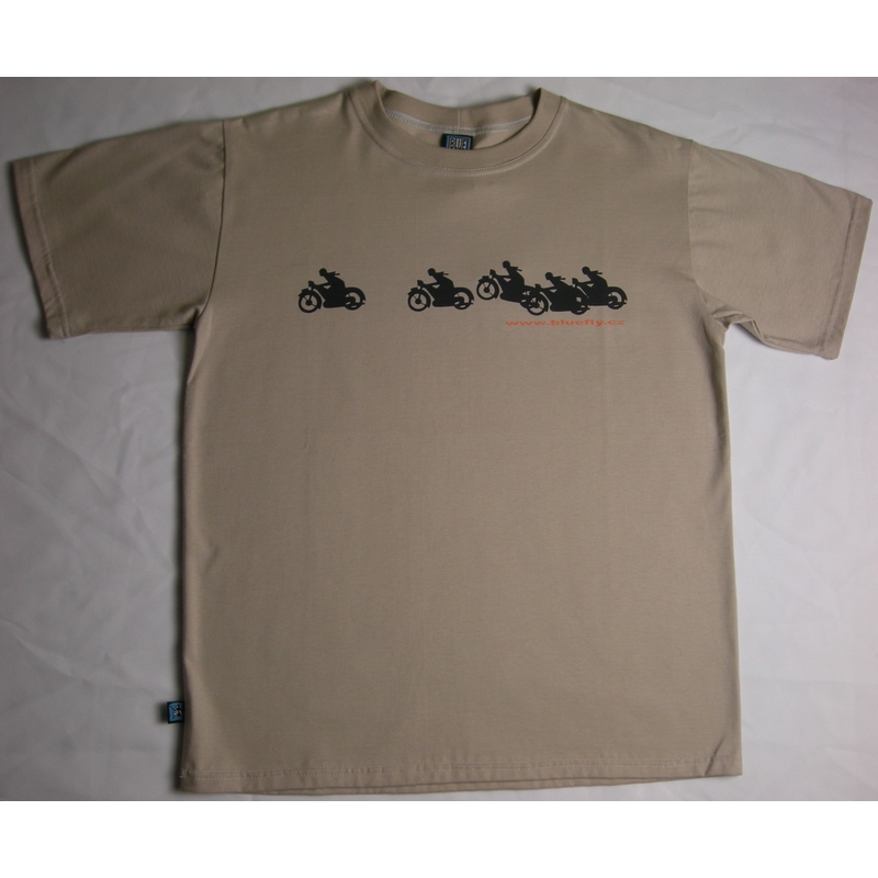Herren-T-Shirt Blue Fly beige mit Motiv Ausverkauf