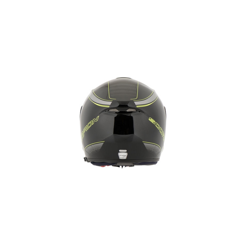Motorradhelm klappbar Scorpion EXO-3000 Stroll schwarz-fluo gelb Ausverkauf