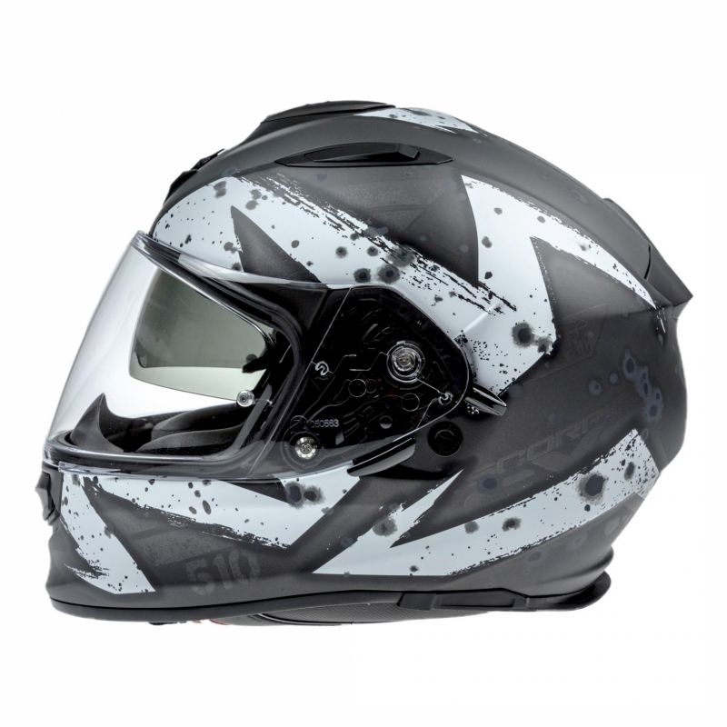 Integralhelm Scorpion EXO-510 Air Marcus schwarz matt-silber-weiß