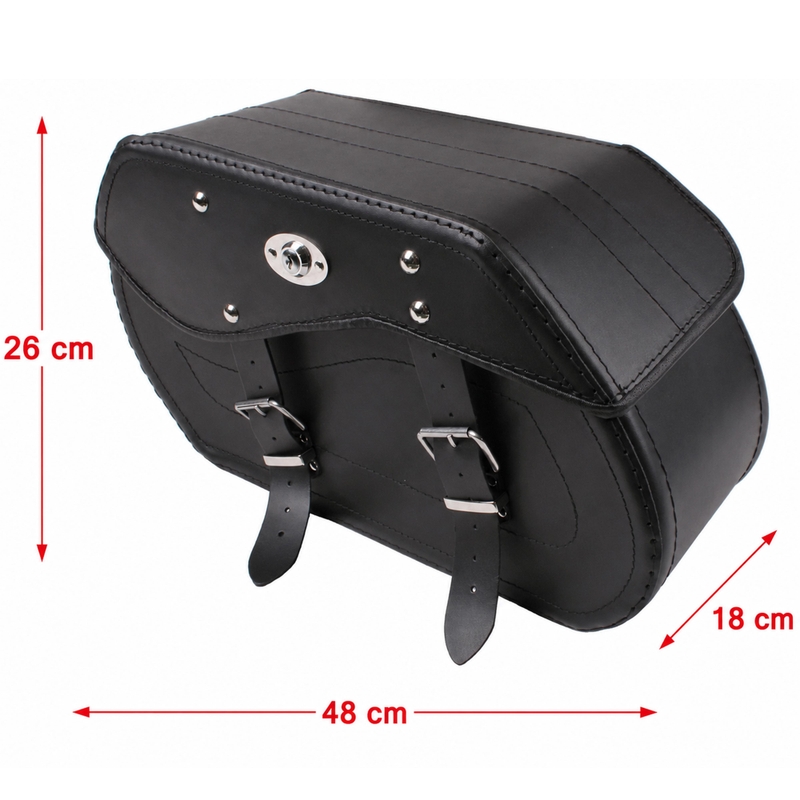 Motorradtaschen aus Leder Chopper RSA-12A mit Schloss