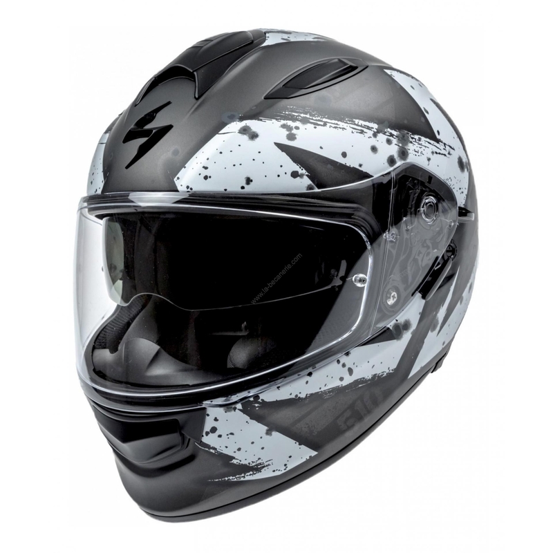 Integralhelm Scorpion EXO-510 Air Marcus schwarz matt-silber-weiß
