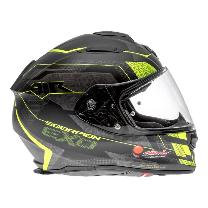 Integral Motorradhelm Scorpion EXO-510 Air Galva schwarz matt-gelb Ausverkauf