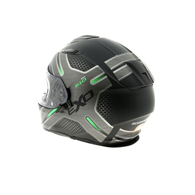 Integral Motorradhelm Scorpion EXO-510 Air Route schwarz matt-grün