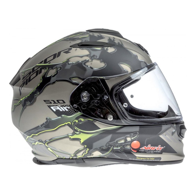 Integralhelm Skorpion EXO-510 Air Likid titan-fluo gelb Ausverkauf