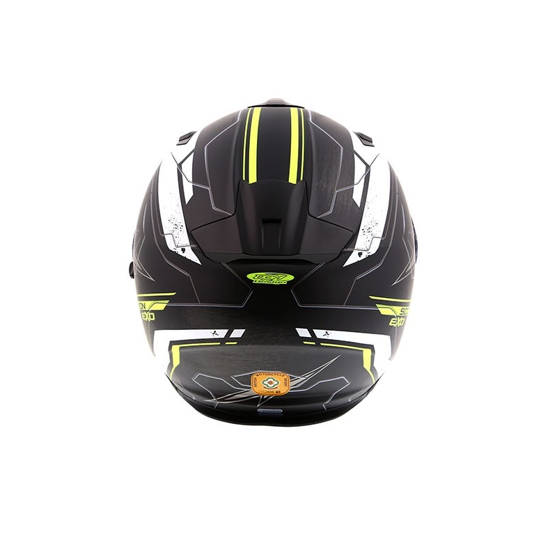 Integralhelm Scorpion EXO-510 Air Cross schwarz-weiss-fluo gelb Ausverkauf