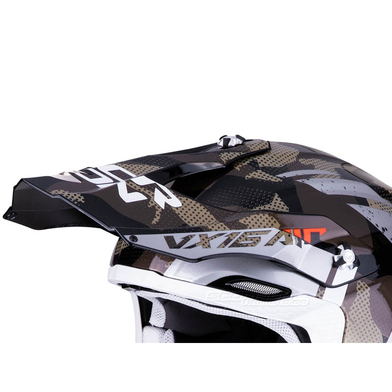 Motocross Helm Scorpion VX-16 Air Waka schwarz-silber