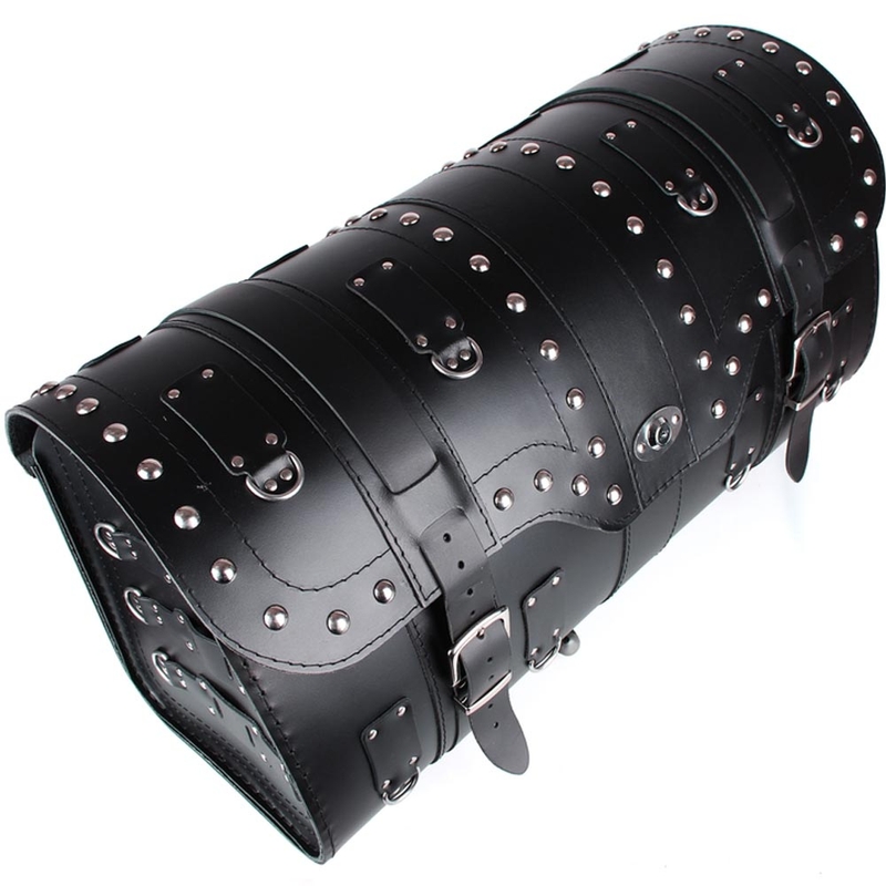 Chopper RSA-16B Motorradkoffer aus Leder mit Schloss