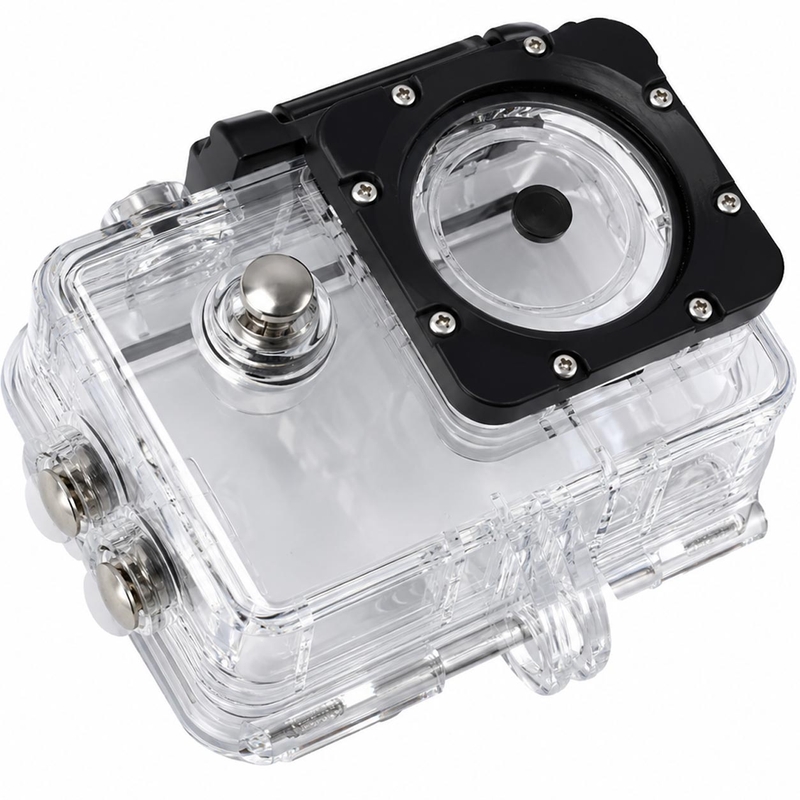Wasserdichtes Gehäuse für die MaxTo Action Cam 5K Action-Kamera, transparent