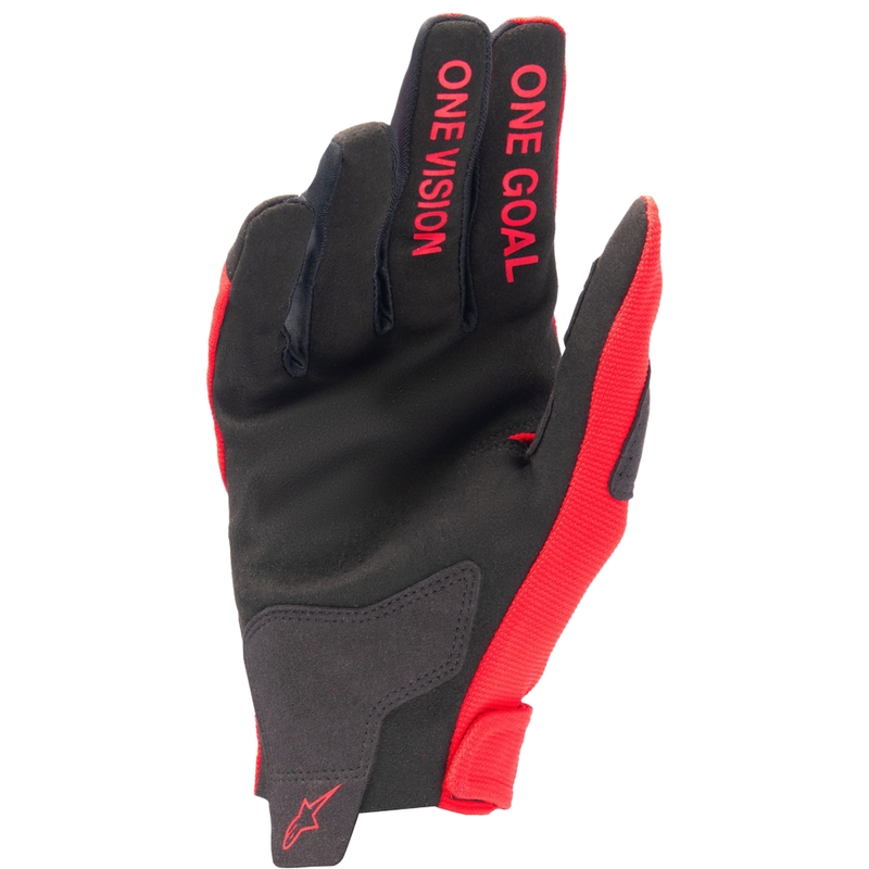 Alpinestars Radar rot-silberne Motocross-Handschuhe