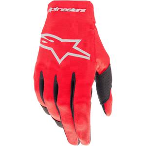 Alpinestars Radar rot-silberne Motocross-Handschuhe