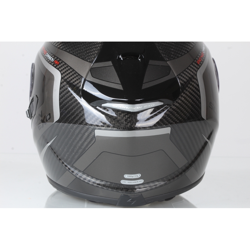 Integralhelm Skorpion EXO-1400 Carbon Air Esprit schwarz-silber Ausverkauf