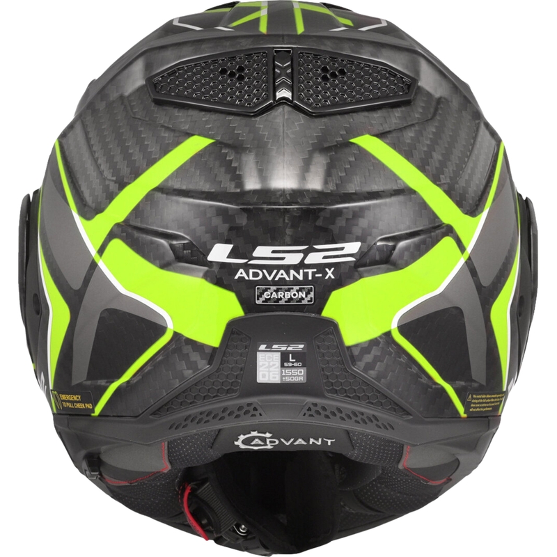 Klappbarer Motorradhelm LS2 FF901 Advant XC Future II schwarz-fluoreszierend gelb