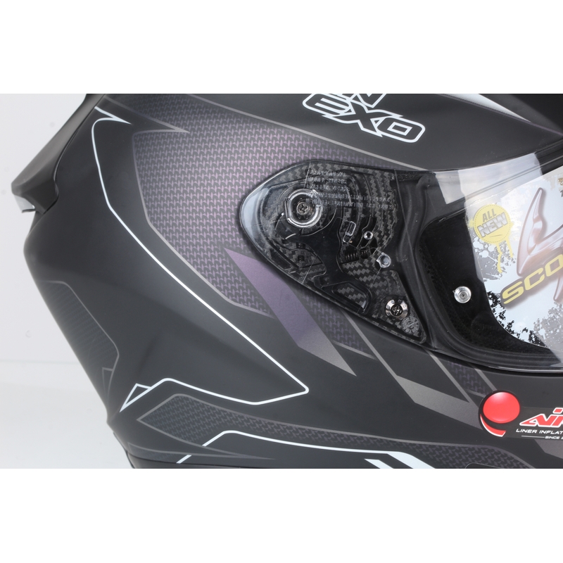 Integralhelm Scorpion Exo-1400 Air Cup chameleon schwarz matt-silber Ausverkauf