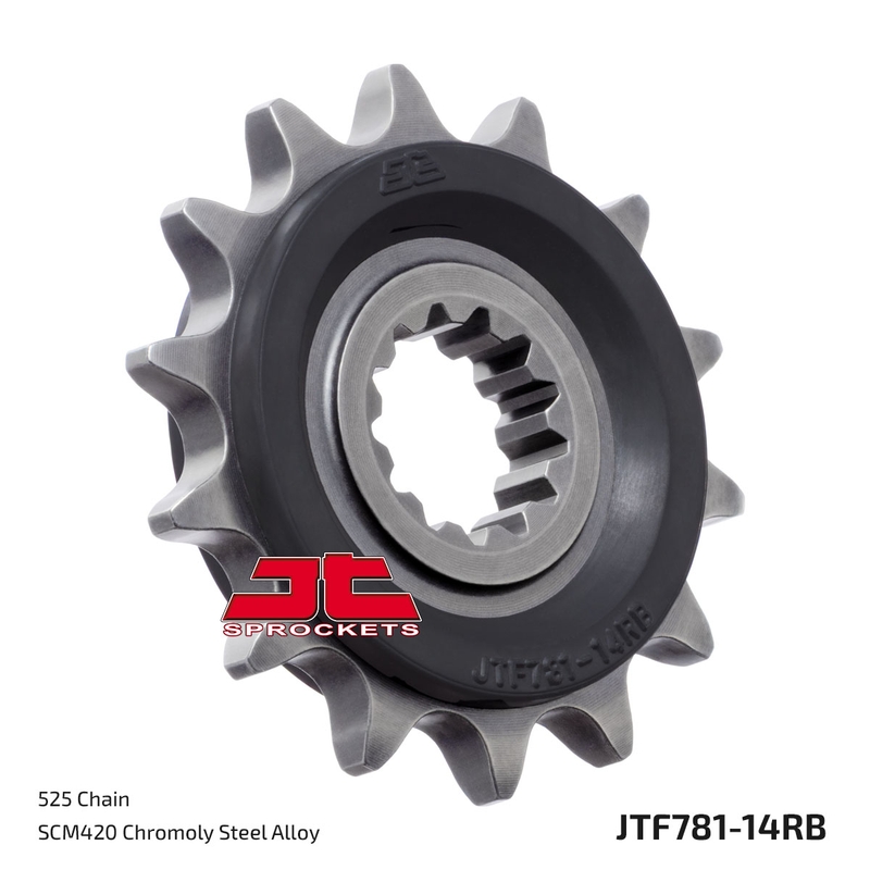 Ritzel JT 14T, 525 rubber cushioned