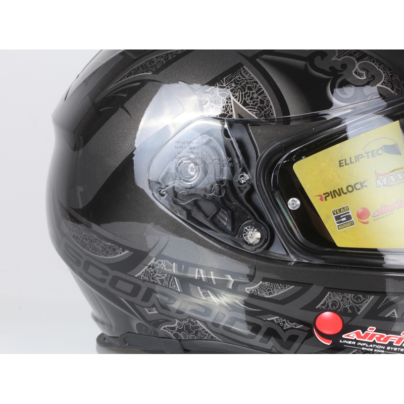 Moto Integralhelm Scorpion EXO-510 Air Arabesc schwarz Ausverkauf