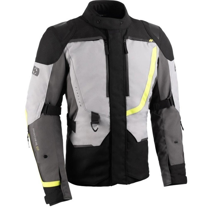 Oxford Montreal 5.0 Motorradjacke, grau-schwarz-gelb