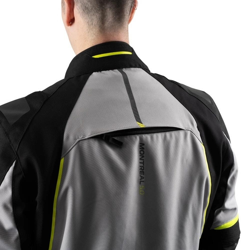 Oxford Montreal 5.0 Motorradjacke, grau-schwarz-gelb