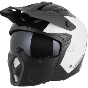 Modularer Motorradhelm Cassida Cross Country Dual weiß-schwarz