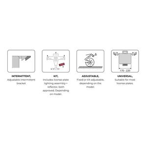 Adjustable license support PUIG 22829N schwarz