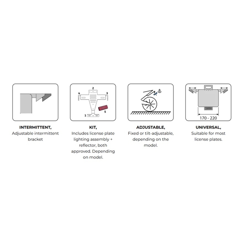 Adjustable license support PUIG schwarz