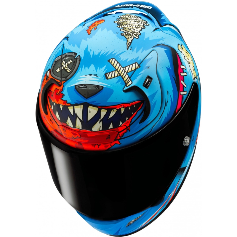 HJC RPHA 12 Mister Peeks Integralhelm für Motorräder, blau