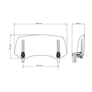 Multiadjustable visor PUIG 2.0 20764W clip-on transparent