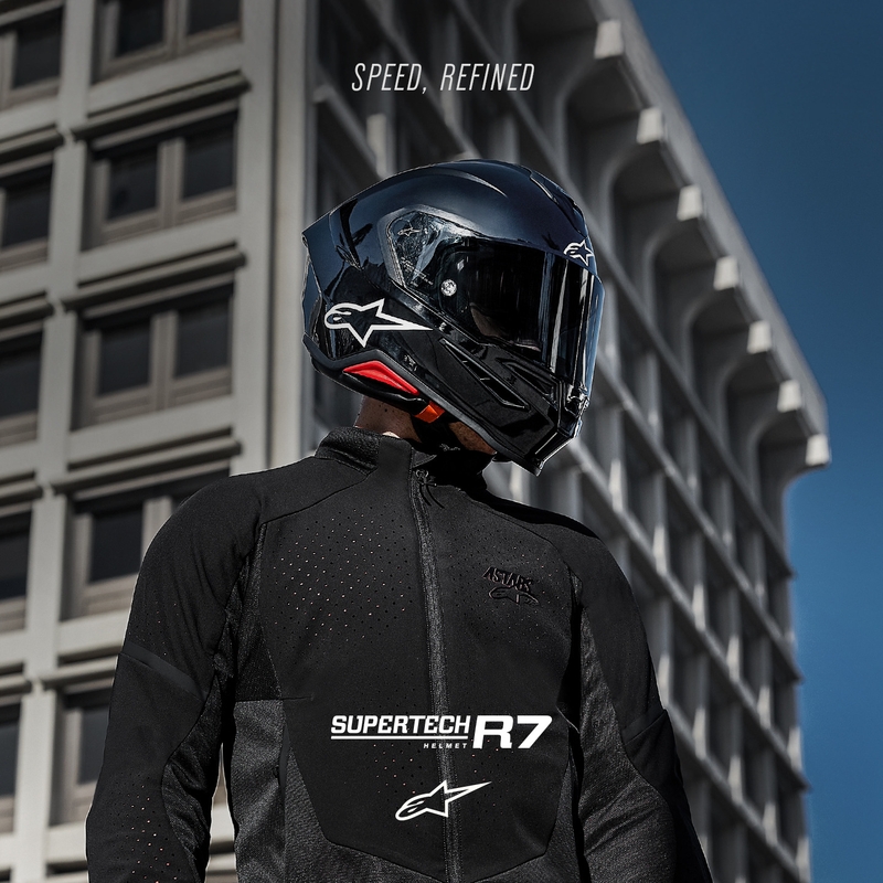 Alpinestars S-R7 Solid Integralhelm, schwarz