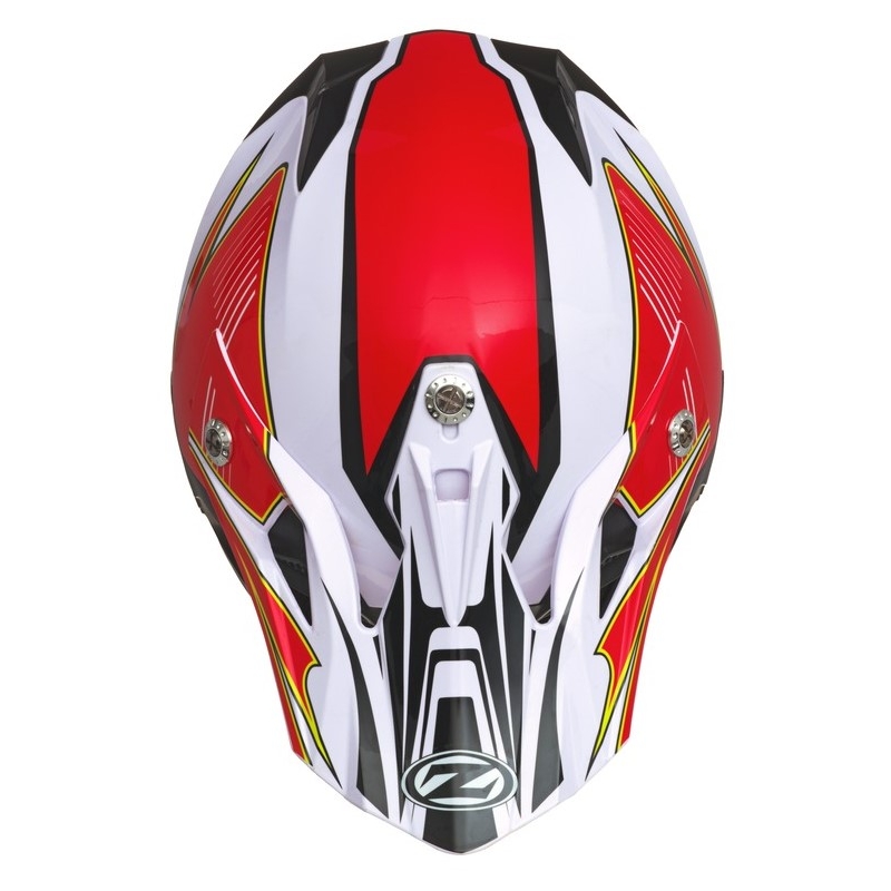 Kinder Motocross Helm ZED X1.9D weiß-schwarz-rot-gelb
